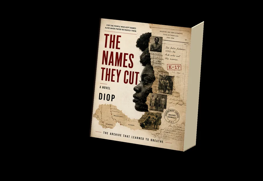 The Names They Cut book mockup showing the front cover